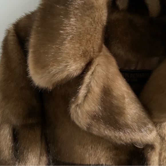 Vintage Marvin Richards New York Faux Fur Coat Size M - Picture 5 of 9